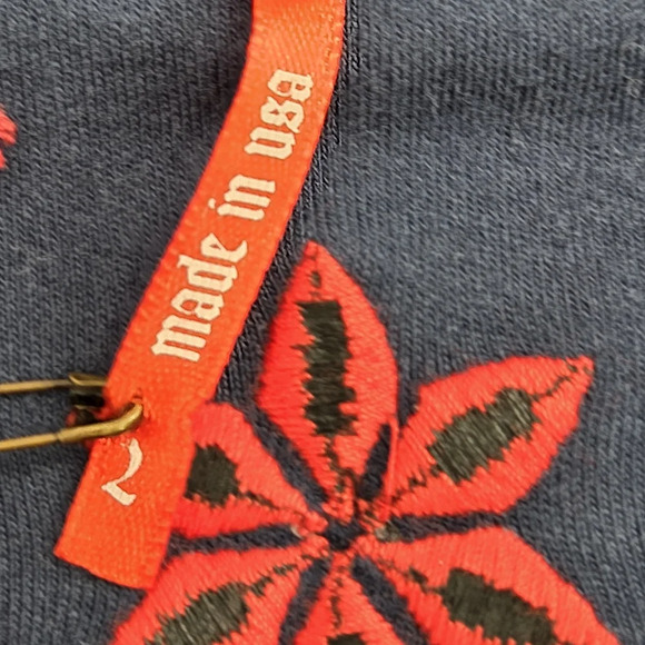 Alp n Rock Live to Ride floral Embroidered 3/4  Sleeve Top NWT - Picture 9 of 13